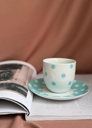 Чайна пара порцелянова bohemia, karlovarský porcelán (czech republic) 💙