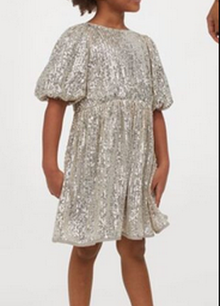 Платье с блестками от h&amp;m на 6-7 лет