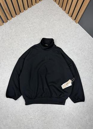 Adidas x fear of god athletics fleece mock sweatshirt black оригінал адідас світшот чорний
