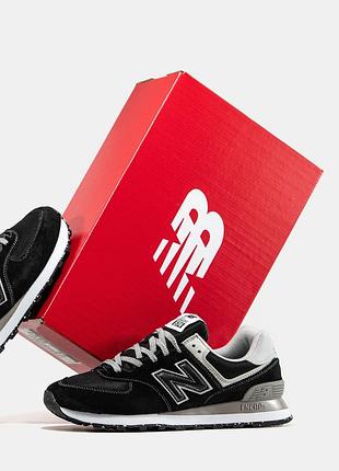 Кросівки чоловічі new balance 574 black white