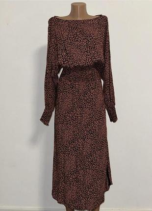 Платье в леопардовый принт 100% вискоза m&amp;s