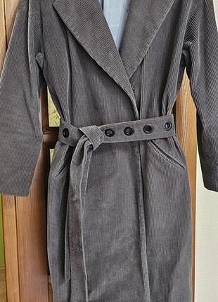 Итальянское вельветовое пальто 100% хлопок