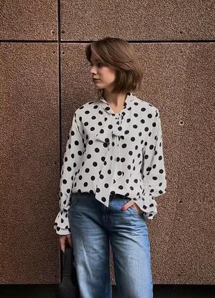 Блуза в горошок