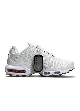 Женские кроссовки nike air max plus white silver