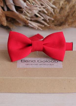 Краватка-метелик класичний червоний