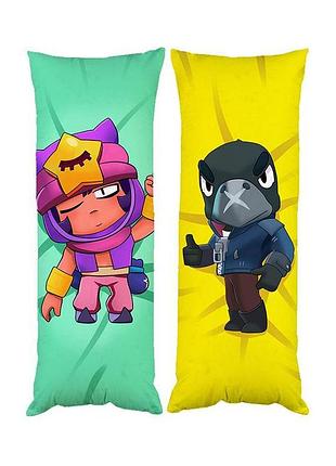 Подушка дакімакура сенді та ворон бравл старс 40х120см 3692