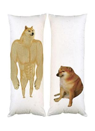 Подушка дакімакура мем чимс та доге 40х100см 3133