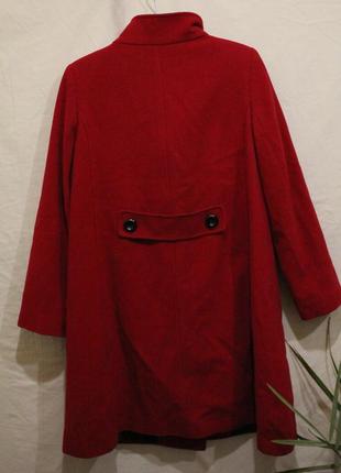 Стильное пальто-трапеция шерсть с кашемиром, французский стиль2 фото