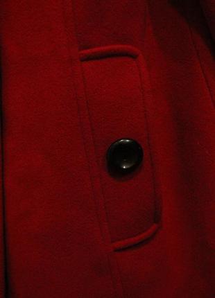 Стильное пальто-трапеция шерсть с кашемиром, французский стиль6 фото