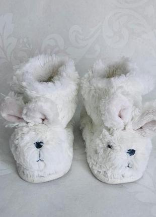 Плюшеві капці зайчики для крихітки the white company