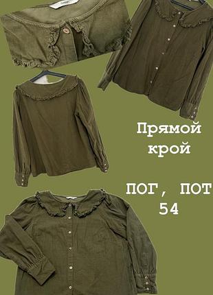 Вельветовая блуза george с воротником