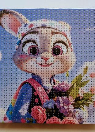 Діамантова мозаїка зоотрополіс, 20*20см., набір для творчості, алмазна мозаїка