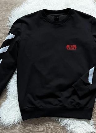 Мужской свитшот кофта реглан off white