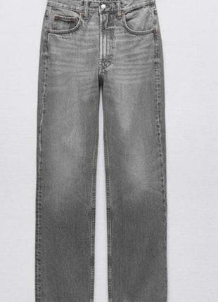 Серые джинсы палаццо от zara