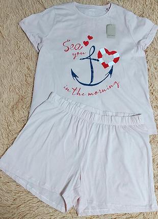 Піжама бавовняна (трикотаж), 16-18 розмір, євро 44-46