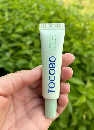 Сонцезахисна сироватка для чутливої ​​шкіри cica calming sun serum spf 50+ pa++++ tocobo, 10 мл