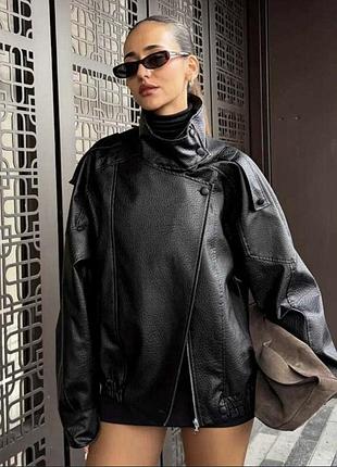 Бомбер куртка еко шкіра