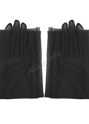 Перчатки высокие фатиновые длинные черные2 фото