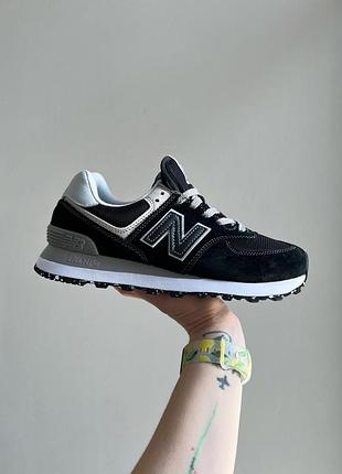 New balance 574 black white grey 4