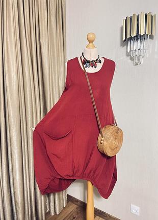 Італія  вільна сукня плаття платье свободное сарафан боченок бочонком