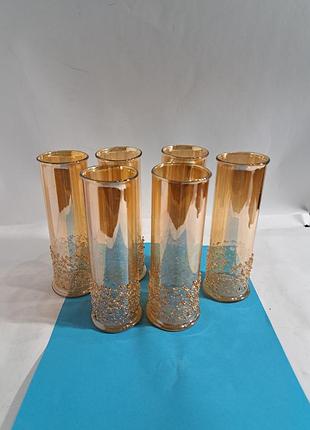 Стаканы  ссср , гутное,  люстровое стекло