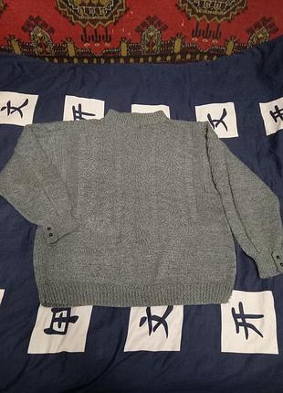 Теплий светр, унісекс, ручної роботи, р. 50-52