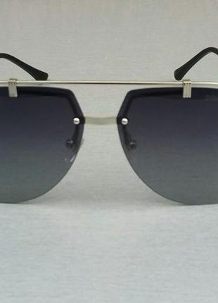 Dolce & gabbana очки капли мужские солнцезащитные черные в серебре с градиентом2 фото