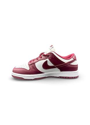 👕 nike dunk low team red bordo white 4
