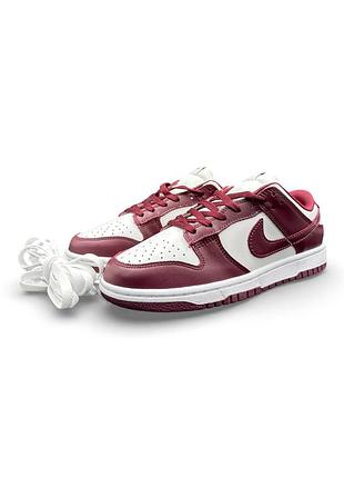 👕 nike dunk low team red bordo white 5