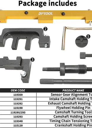 Набір інструментів для синхронізації двигуна hta1003 чорний для bmw n42 n46 n46t фіксатори распредвала регулювання фаз грм
