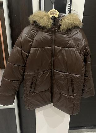 Куртка пуховик зимняя м размер sinsay шоколад