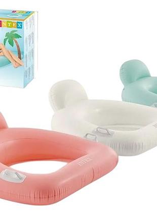 Надувний плотик 56801 в коробці р.114x107 см intex