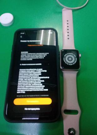 Смарт-часы браслет б/у apple watch series 1 38mm