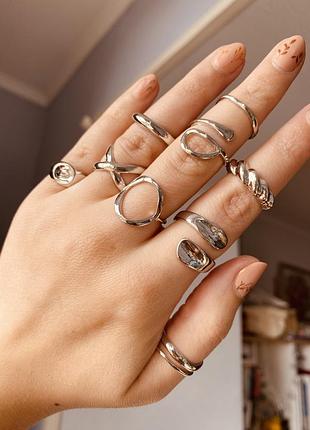 Набір 9 кілець геометрія мінімалістичні моделі