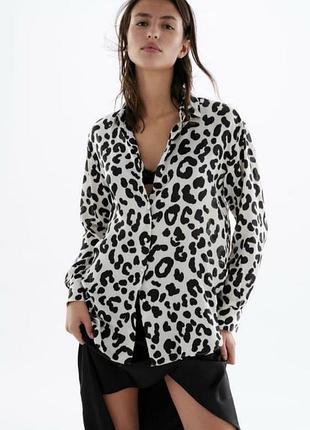 Сорочка леопардова зара zara стильна стан ідеальний