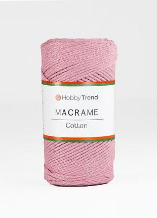 Пряжа cotton macrame/котон макраме, античная роза 1001/90, hobbi trend