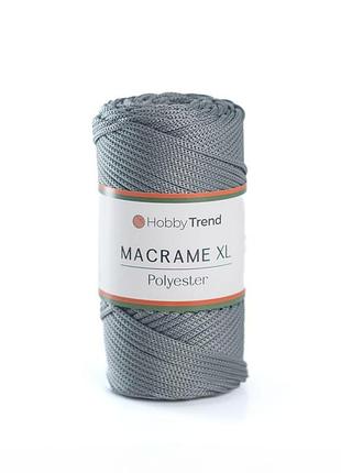 Пряжа macrame xl/макраме xl, сірий 2003/64, hobbi trend