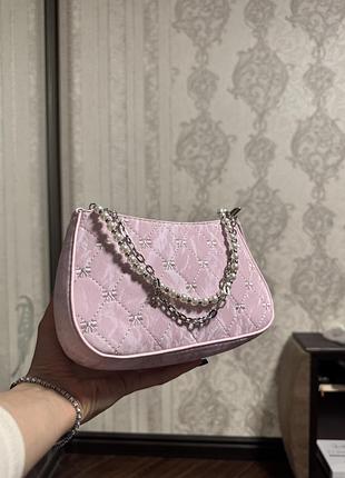 Сумочка рожева на плече