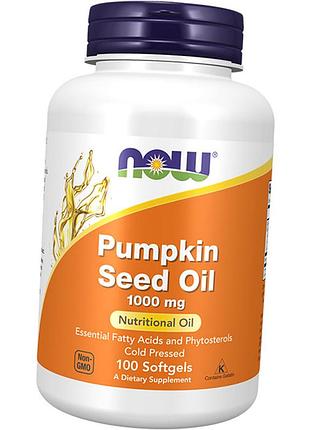 Олія гарбузового насіння, pumpkin seed oil 1000, now foods 100гелкапс (71128007)