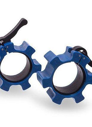 Замок із фіксатором для грифа cl-34 синьо-чорний (58429022), no branding