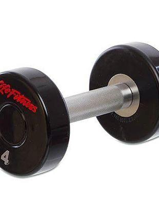 Гантель цельная профессиональная life fitness sc-80081 4кг черный (56429328), no branding