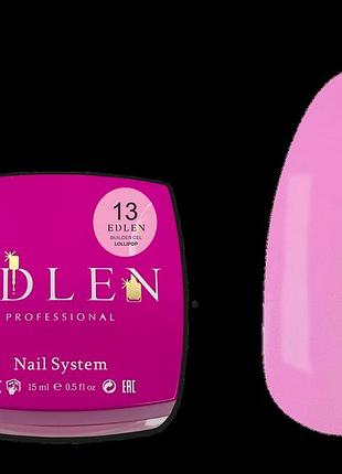 013 моделюючий гель builder gel lolipop edlen 15 мл
