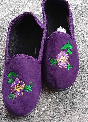 Комнатные тапочки женские закрытые домашние мягкие р/р 39 (стелька 23 см)