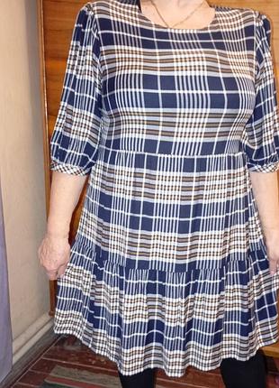 Сукня натуральна в клитинку s.oliver