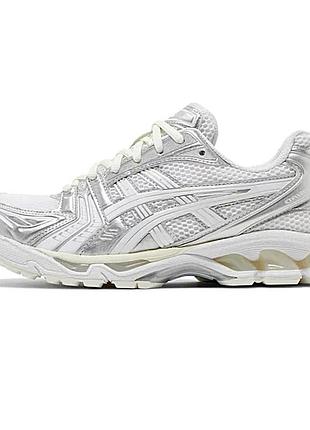 Asics gel x jjjjound kayano 14 silver white