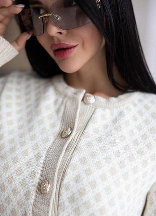 Накладной платеж ❤ 30% шерсть заключен укороченный оверсайз кардиган на пуговицах в стиле олд мани