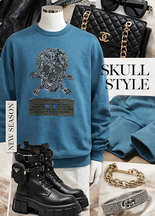 Худи, свитшот, под бренд, череп