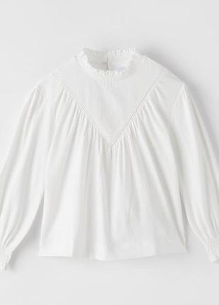 Белая блуза zara размер 140 см