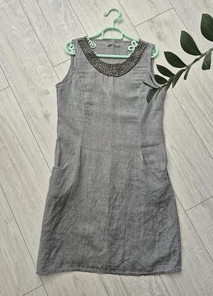 Платье / платье женская летняя льняная меди