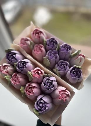 Подарункові коробочки , зефірні тюльпани , 🌷